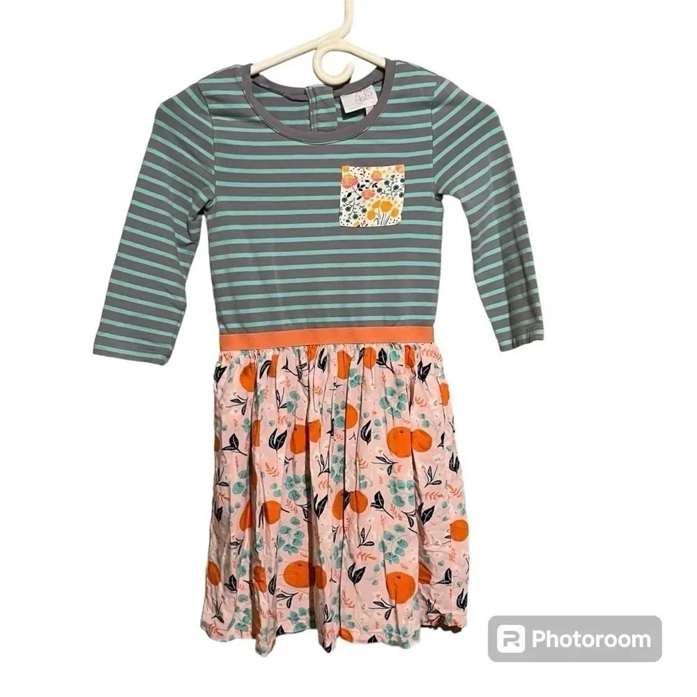 Matilda Jane Joanna Gaines 435 Spring Tween Dress Fresh Squeezed Oranges Size 10